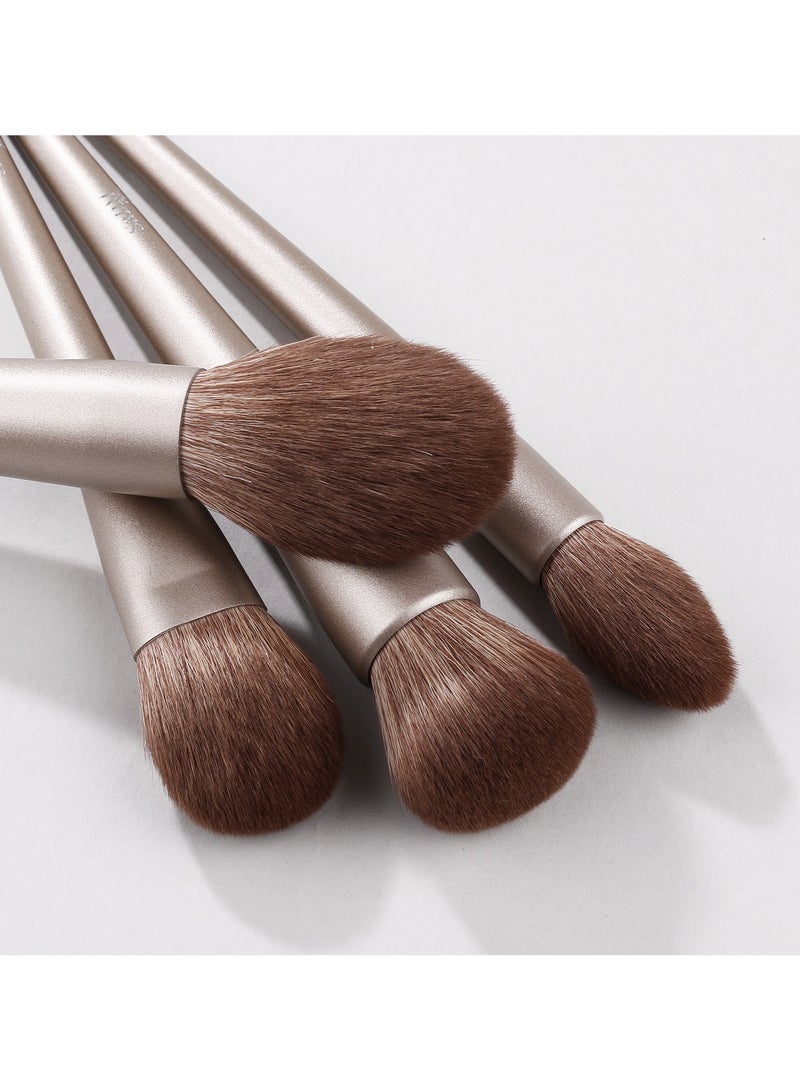 SaDM Shiny 15-Piece Professional Makeup Brush Set – Complete Face & Eye Brush Collection for Every Look - Image 5