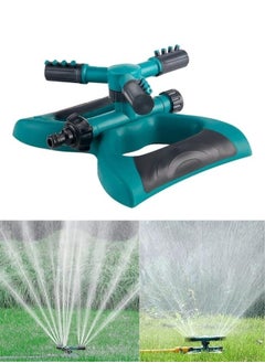 360 Degree Rotating Triple Arm Sprinkler Provides Side Water Coverage Over A Large Area Of ​​The Garden (Hose Not Included)