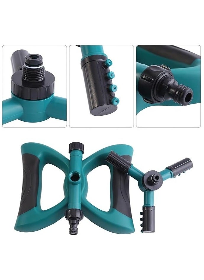 Happy Home - 360 Degree Rotating Triple Arm Sprinkler Provides Side Water Coverage Over A Large Area Of ​​The Garden (Hose Not Included) - Image 1