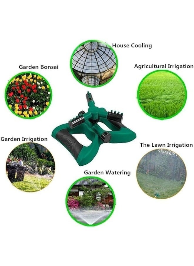 Happy Home - 360 Degree Rotating Triple Arm Sprinkler Provides Side Water Coverage Over A Large Area Of ​​The Garden (Hose Not Included) - Image 1
