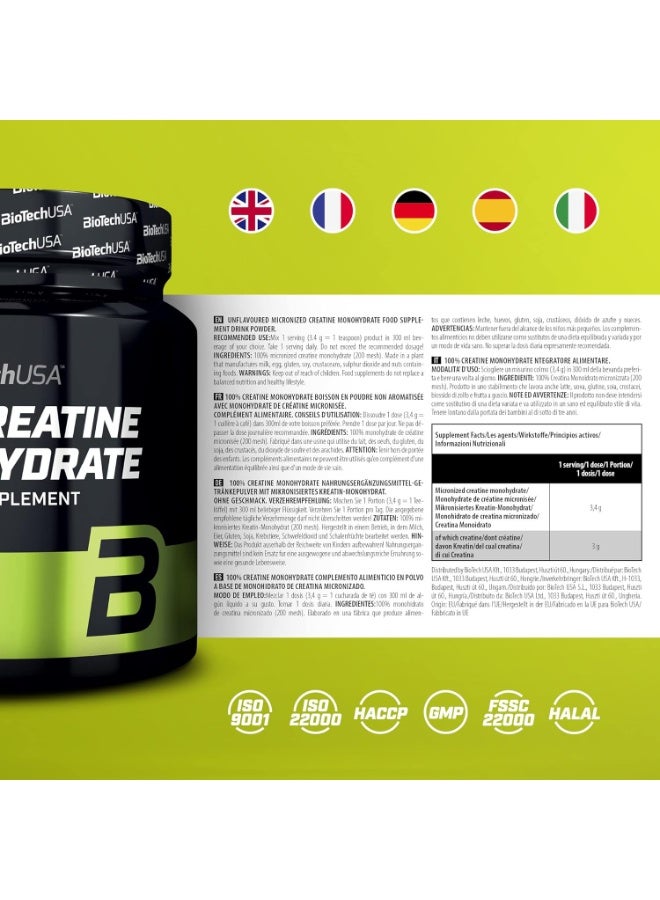 BioTechUSA 100% Micronized Creatine Monohydrate Powder, Unflavoured Easy-Mix Sports Nutrition Supplement, 3 g Creatine Per Serving, 500 g, 147 Servings - Image 3