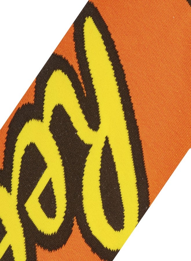 Odd Sox - Reese's Peanut Butter Cup Crew Socks - Split Design Candy Novelty Sock - Size Large for Men & Women - Fun Chocolate Cool Apparel - Comfy Cotton Blend - Gift for Foodies Birthdays Holidays - Image 4