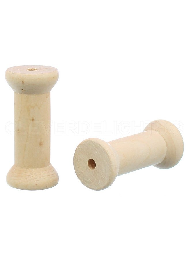 كليفر ديلايتس 2 3/4 × 1 1/4 بكرات خشبية 10 عبوات من البكرات الحرفية الفارغة - Image 1