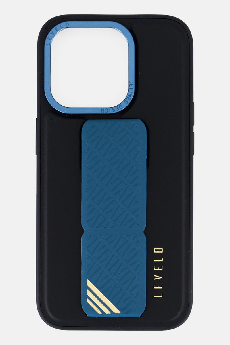 LEVELO iPhone 15 Pro Morphix Kickstand Grip Case, Black - Image 2