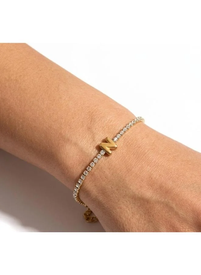 Rovaux  Letter N Initial Tennis Bracelet for Women | Best Price UAE