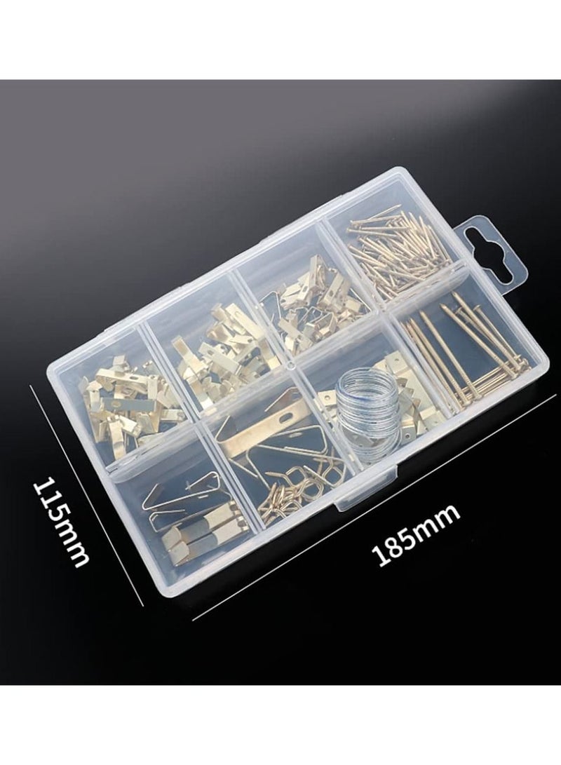Y&D Picture Hanger Assortment Kit 200 Pieces Includes Screws Nails D Ring Hooks Wire Serrated Heavy Duty - Image 5