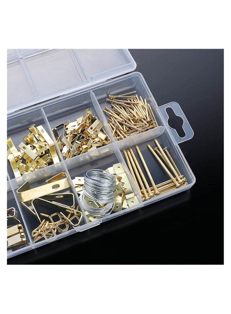 Y&D Picture Hanger Assortment Kit 200 Pieces Includes Screws Nails D Ring Hooks Wire Serrated Heavy Duty - Image 4