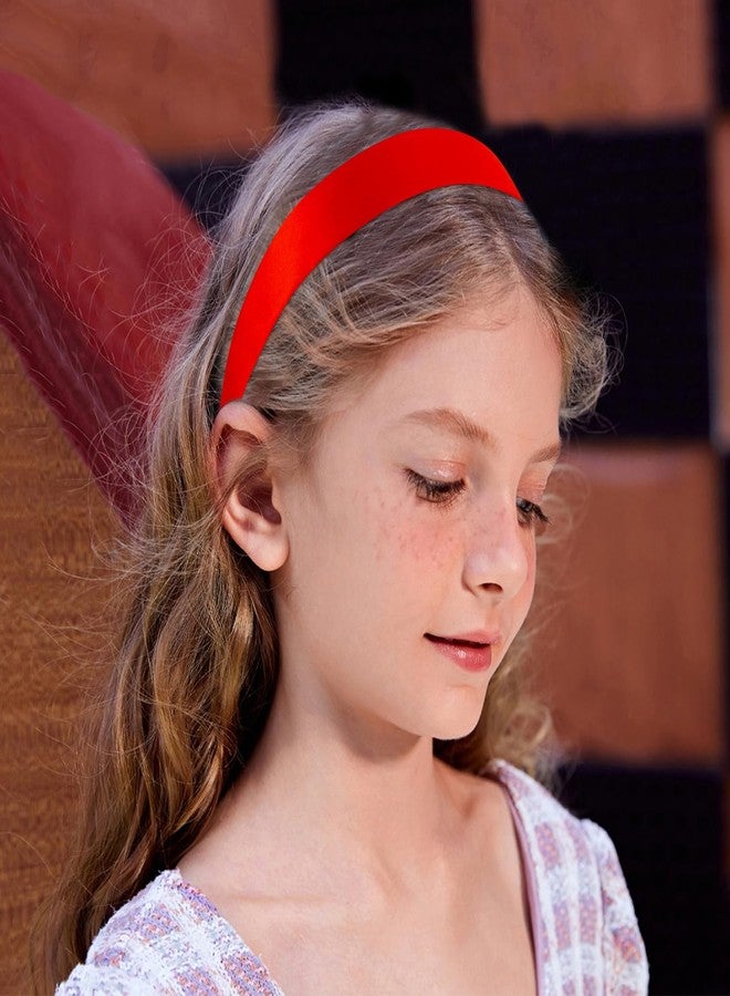 SuPoo 2 Pack Red Headbands for Women Non-Slip Silk Satin Headbands 1.18 Inch Fashion DIY Hair Band Trendy y2k Holiday Hair Accessories Diademas Para Mujer Gifts - Image 4