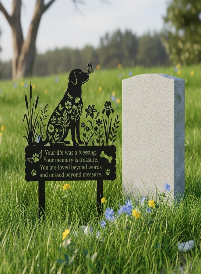 Rngmsi Pet Grave Markers Dog Outdoor, Grave Markers for Cemetery for Dog, Metal Garden Stake Decorations for Memorial Loss Pet Decor for Outdoors Lawn (11 X 14 Inches) - Image 4