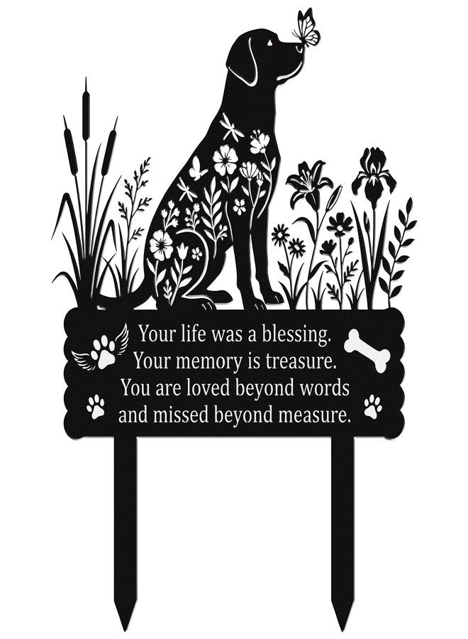 Rngmsi Pet Grave Markers Dog Outdoor, Grave Markers for Cemetery for Dog, Metal Garden Stake Decorations for Memorial Loss Pet Decor for Outdoors Lawn (11 X 14 Inches) - Image 1
