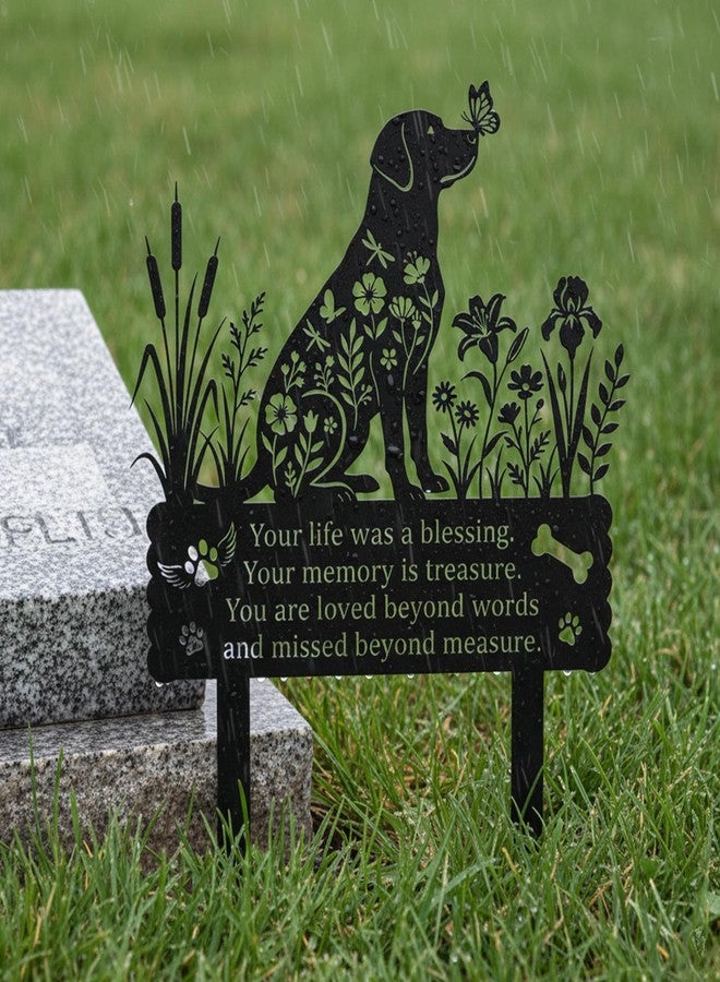 Rngmsi Pet Grave Markers Dog Outdoor, Grave Markers for Cemetery for Dog, Metal Garden Stake Decorations for Memorial Loss Pet Decor for Outdoors Lawn (11 X 14 Inches) - Image 3