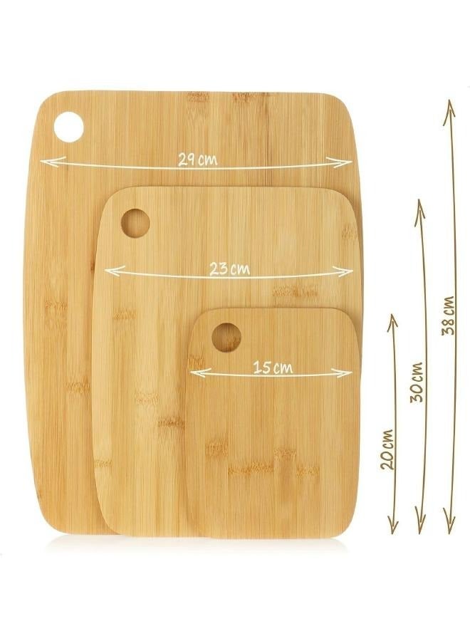 لوفت لوح تقطيع من الخيزران، مجموعة من 3 قطع، طبيعي - 540724263 - Image 4