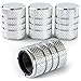 PC Autoworks Aluminum Tire Valve Stem Caps AntiRust Premium Anodized Aluminum CorrosionResistant Easy Install Universal Fit for Car Truck Bike SUV 1 PackSet of 4 Sterling Silver - Image 2