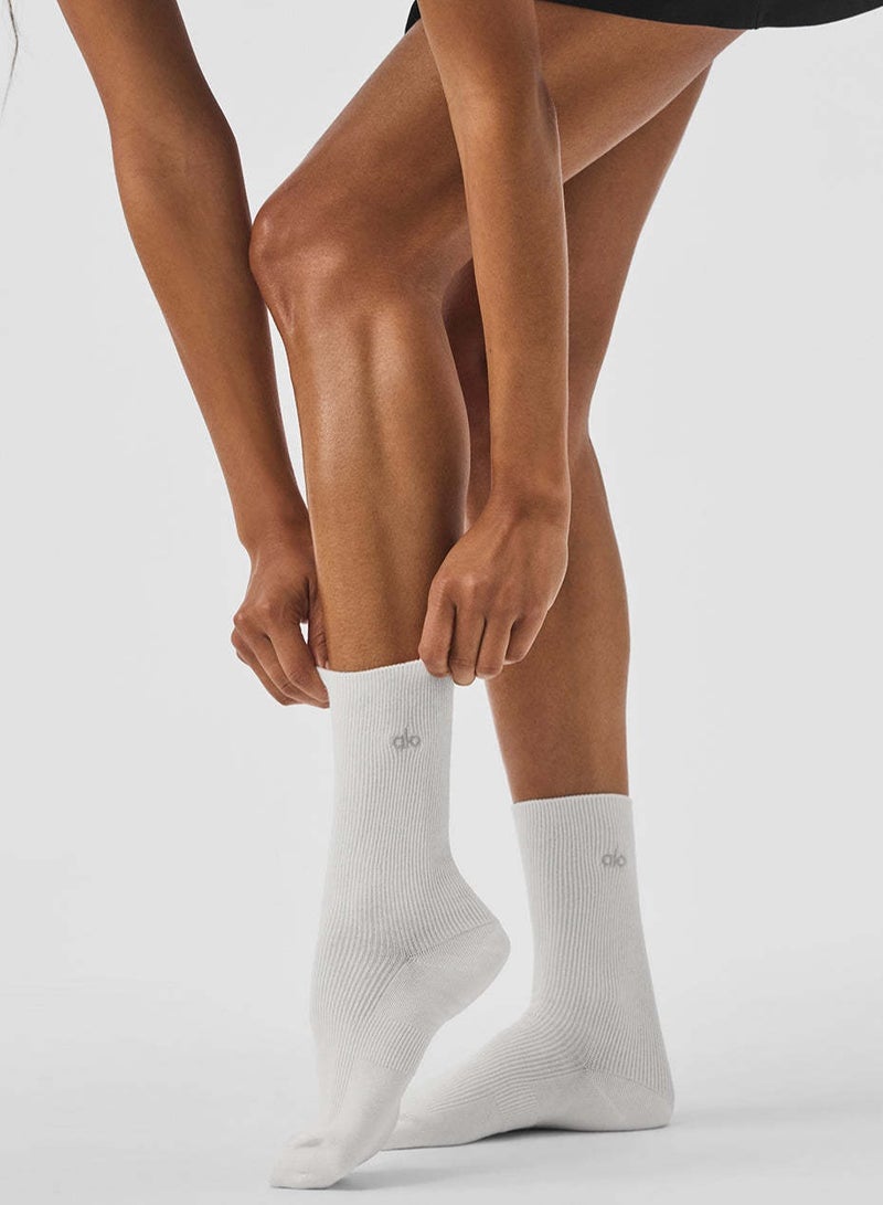 alo alo cotton socks, mid-length fashionable socks for both men and  women, one piece of pure cotton socks - Image 2