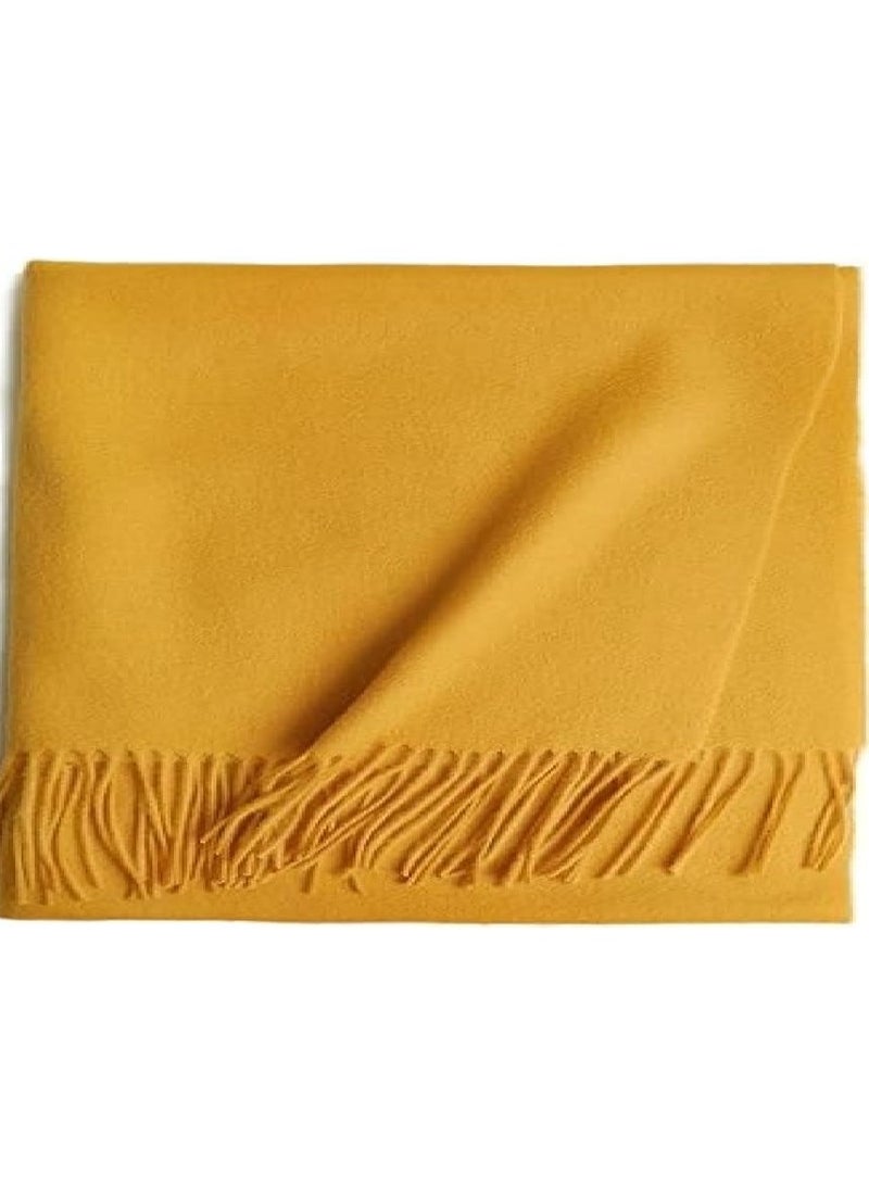 cashmere Women Soft Cashmere Scarf For Winter/Autumn Canary Yellow