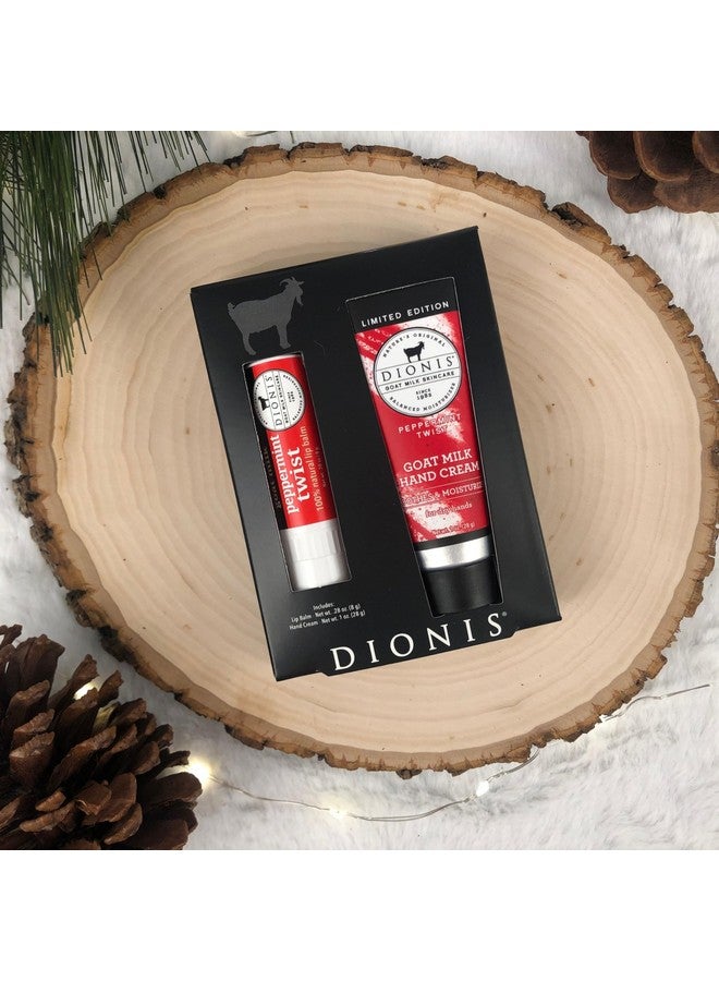 Dionis Goat Milk Skincare Peppermint Twist Scented Hand Cream & Lip Balm Set (1 oz and .28 oz) - Safe For Sensitive Skin, Soothes Chapped Lips and Dry Skin, Cruelty-free and Paraben-free - Image 3