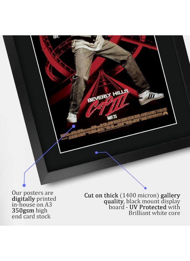 HWC Trading HWC Trading Beverly Hills Cop 3 Eddie Murphy 16 x 12 inch Framed Gifts Printed Poster Signed Autograph Picture for Movie Memorabilia Fans - 16" x 12" Framed  - Image 4