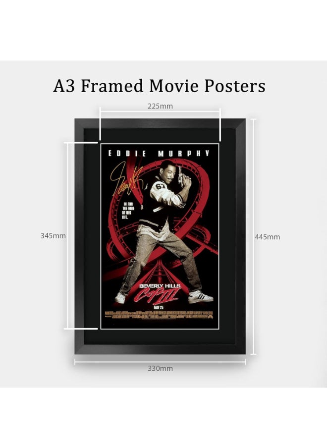 HWC Trading HWC Trading Beverly Hills Cop 3 Eddie Murphy 16 x 12 inch Framed Gifts Printed Poster Signed Autograph Picture for Movie Memorabilia Fans - 16" x 12" Framed  - Image 2