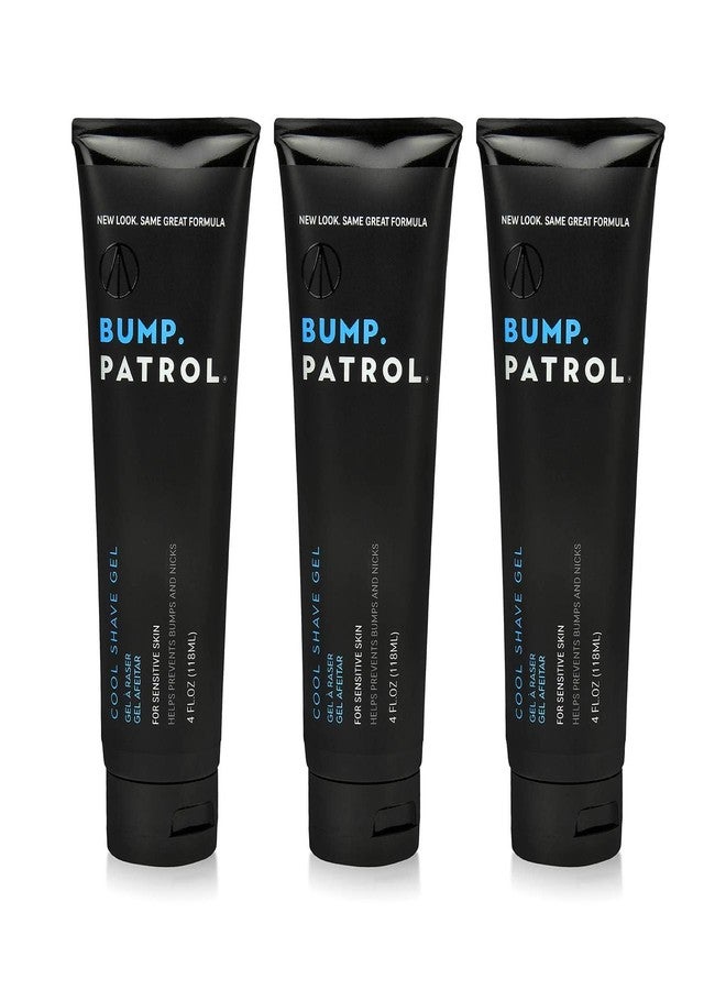 Bump Patrol Cool Shave Gel - Sensitive Clear Shaving Gel With Menthol Prevents Razor Burn, Bumps, Ingrown Hair - 4 Ounces 3 Pack - Image 1