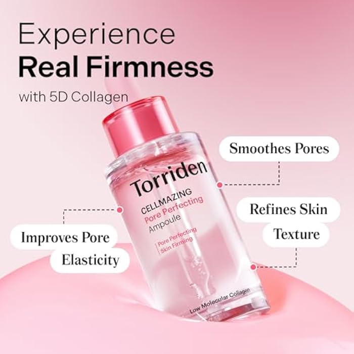 Torriden CELLMAZING Pore Perfecting Ampoule 30ml (1.01 fl.oz.) | Improving Skin Elasticity | 5D Collagen, Peptide Complex, PHA, LHA | Korean Facial Serum, Korean Skin Care - Image 5