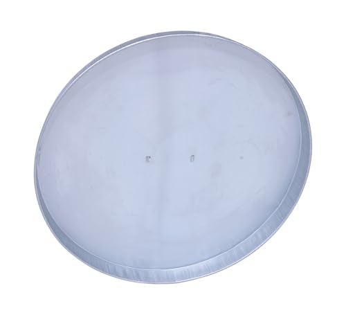 Vestil DC-245-H Galvanized Open Head Drum Cover with Handle 24-1/2 In. Inside Diameter Silver - Image 3