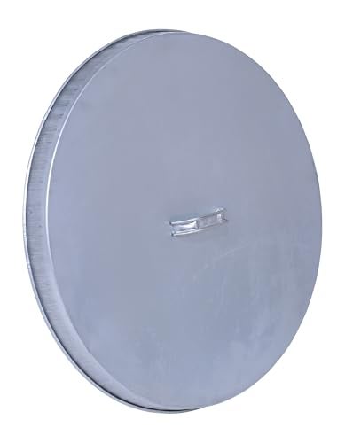 Vestil DC-245-H Galvanized Open Head Drum Cover with Handle 24-1/2 In. Inside Diameter Silver - Image 2