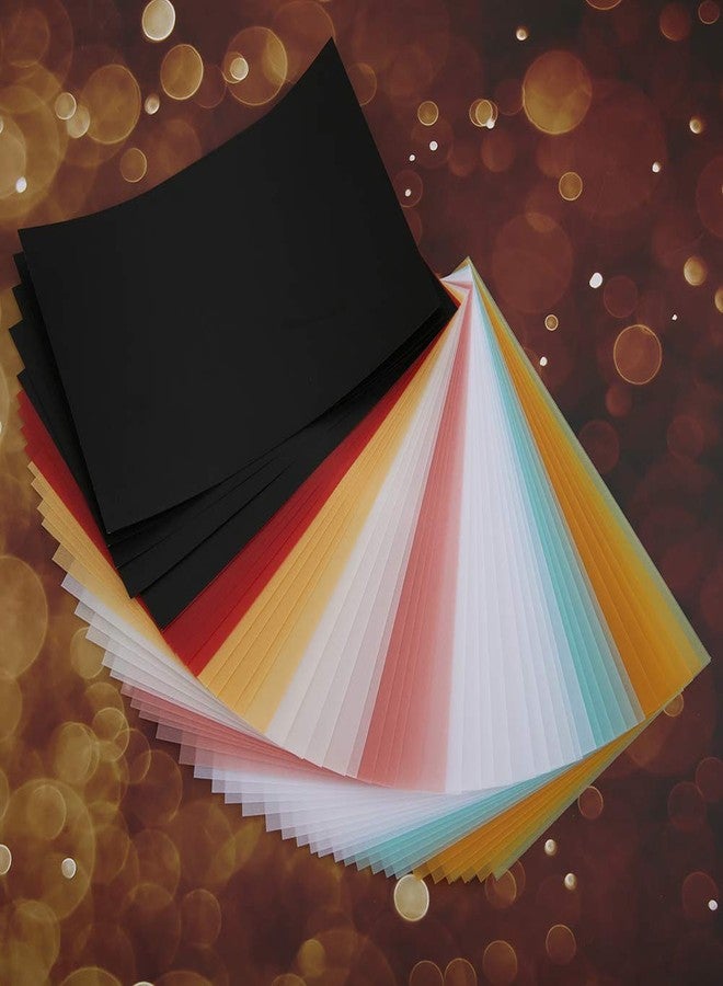 DOACT Vellum Paper for Card Making a4 5x7 Coloured Translucent Colored tracing Teal Multicoloured Sheets Craft Colour Clear Clarity Stamps Colored sulfuric Cardboard, Rubber Stamp - Image 4
