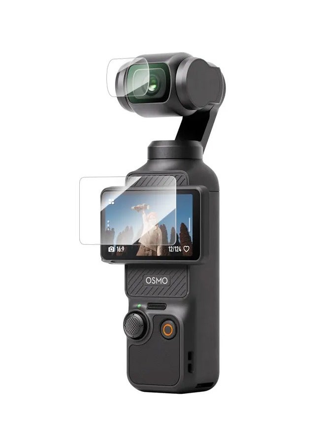 TELESIN Telesin Accessories Tempered Film Kit for DJI Pocket3 Including 2 Screen Film and 1 Lens Film  - Image 1