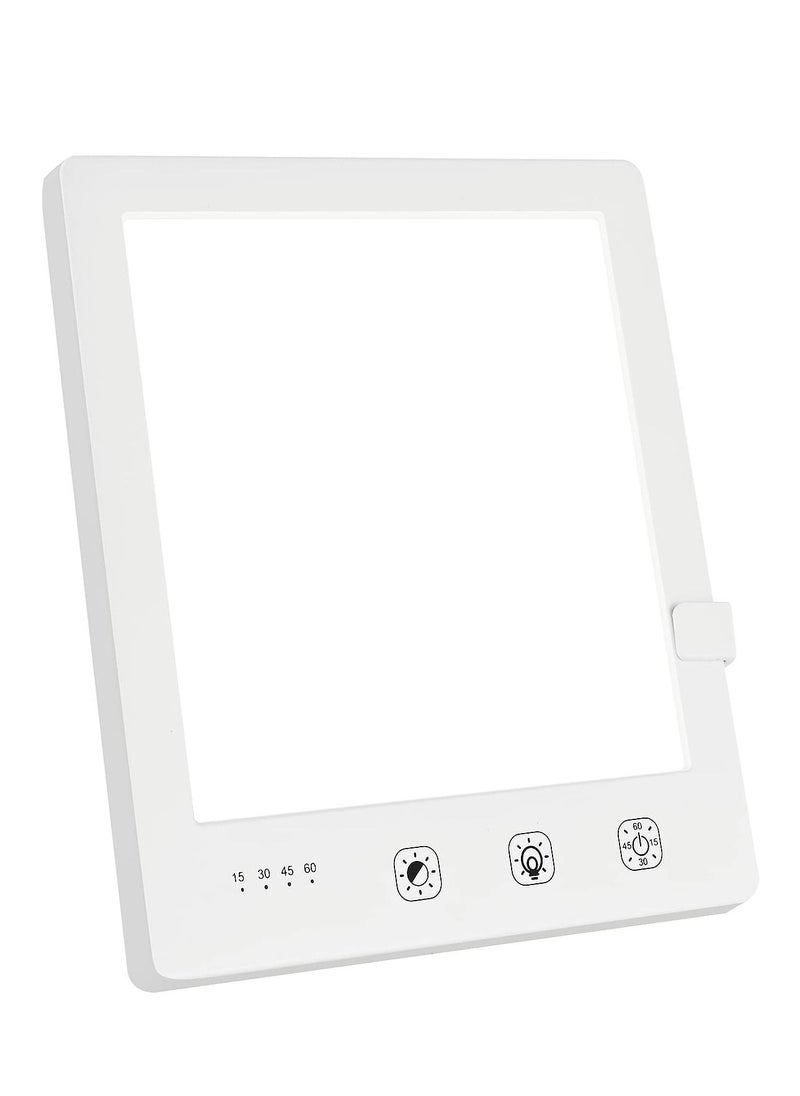 KASTWAVE - Light Therapy Lamp, Bionic Sun Lamp 2000-10000 Lux Portable Natural Sunlight LED Light Box, 3 Adjustable Brightness Levels Touch Control Timed LED Spectrum (6.31") - Image 1