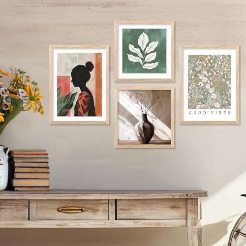 Kotart Modern Art Paintings for Living Room | Painting for Wall Decoration | Wall Poster With frames | Paintings For Home Decoration | Framed Wall Painting for Home Room Bedroom Office Wall Décor | Set Of 4 (Art 5, (10x13 or 10x10 inch), Framed) - Image 5