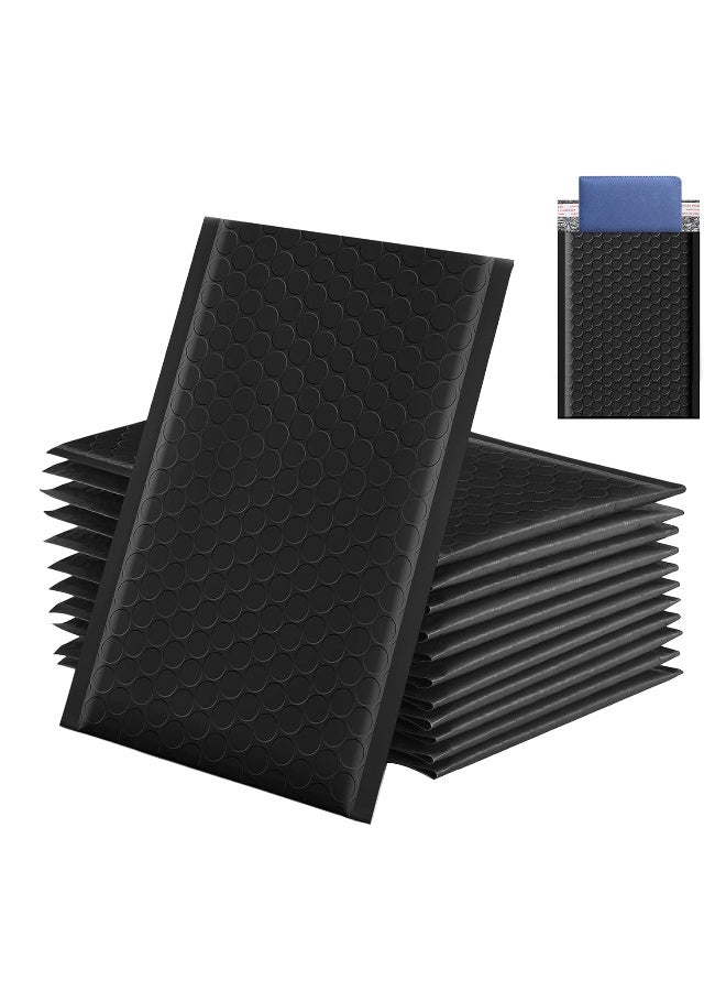 HOME-MART  60 Pack 15 x 20 CM (6 x 10 Inch) Poly Bubble Mailers Black Padded Envelopes Self-Seal Waterproof Cushioned Mailing Bags, Shock Resistant Lightweight Anti-Tear Mailers Anti-Tear Mailers for Packaging