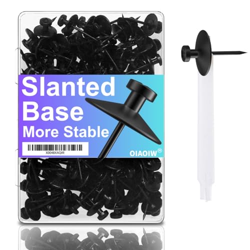 50pcs Black Thumb Tacks Heavy Duty Double Headed Metal Wall Tacks