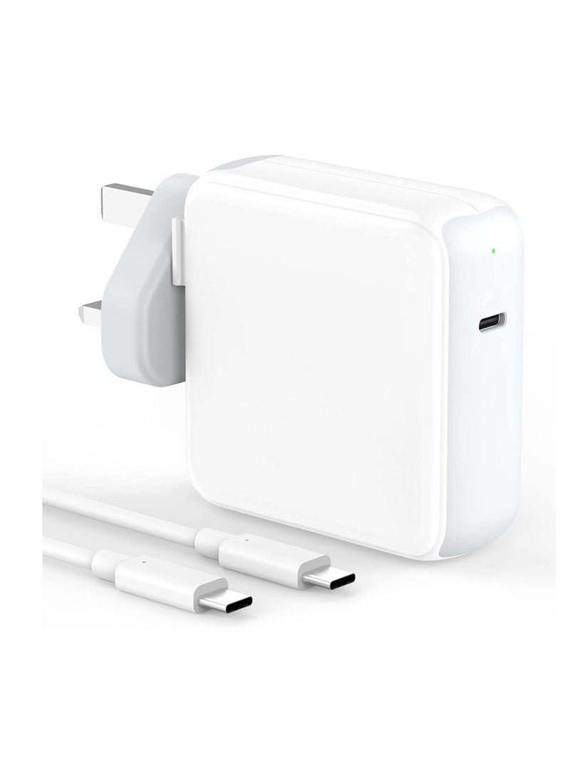 CSF 87w Type-C Laptop Power Adapter High Efficiency White 