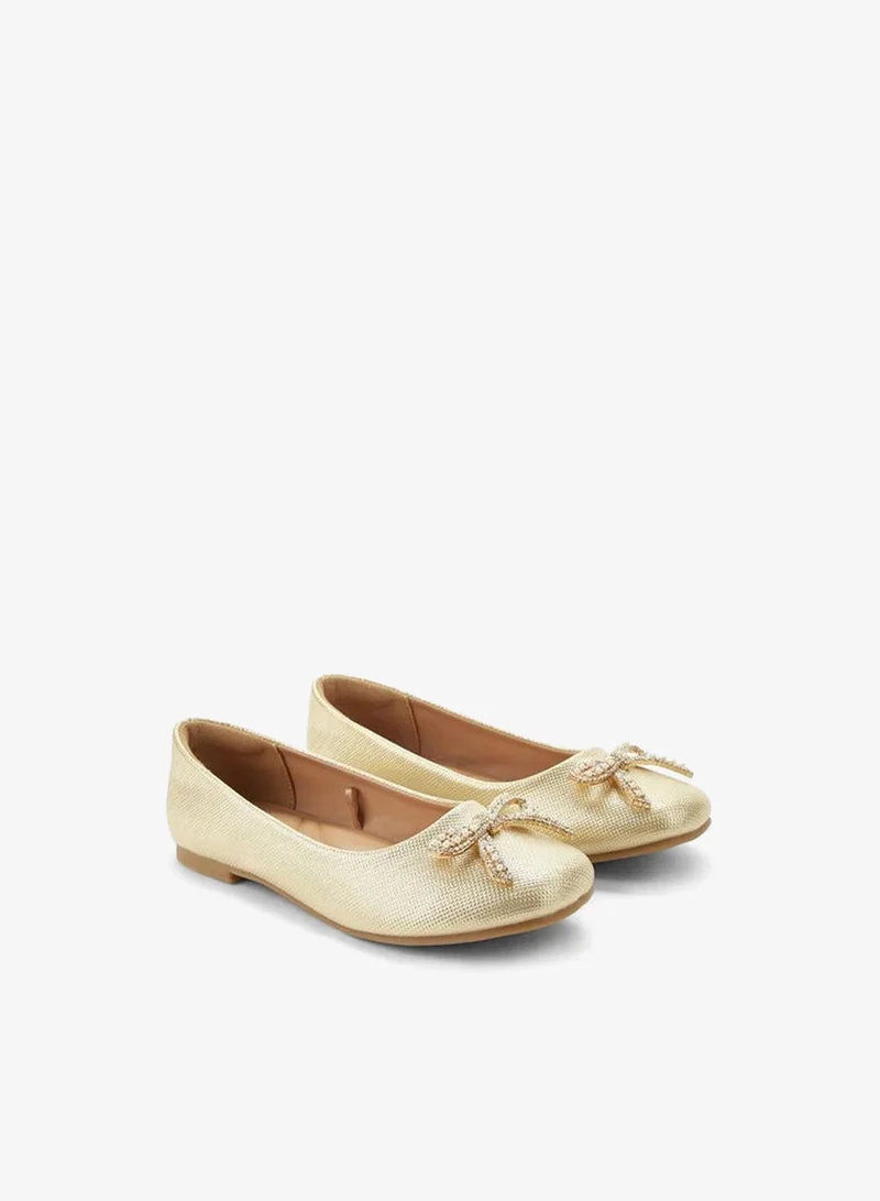 Celeste Girls Bow Embellished Ballerina Shoes Ramadan Collections