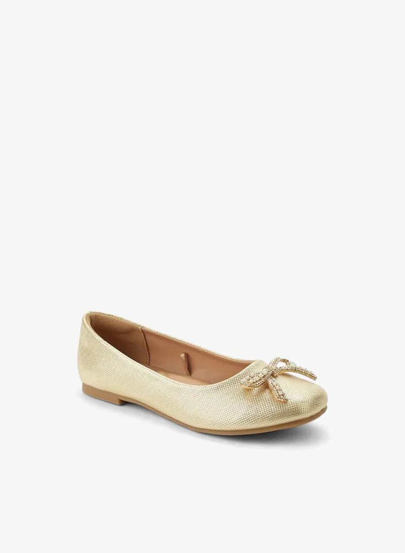 Celeste Girls Bow Embellished Ballerina Shoes Ramadan Collections