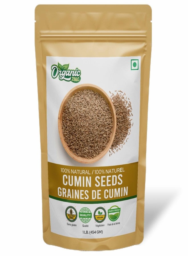 ORGANIC ZING بذور كمون زنج العضوية (454 غ / 16 أونصة) - كمون ممتاز صالح للأكل، مثالي للطبخ والتتبيل والطهي اليومي - Image 1