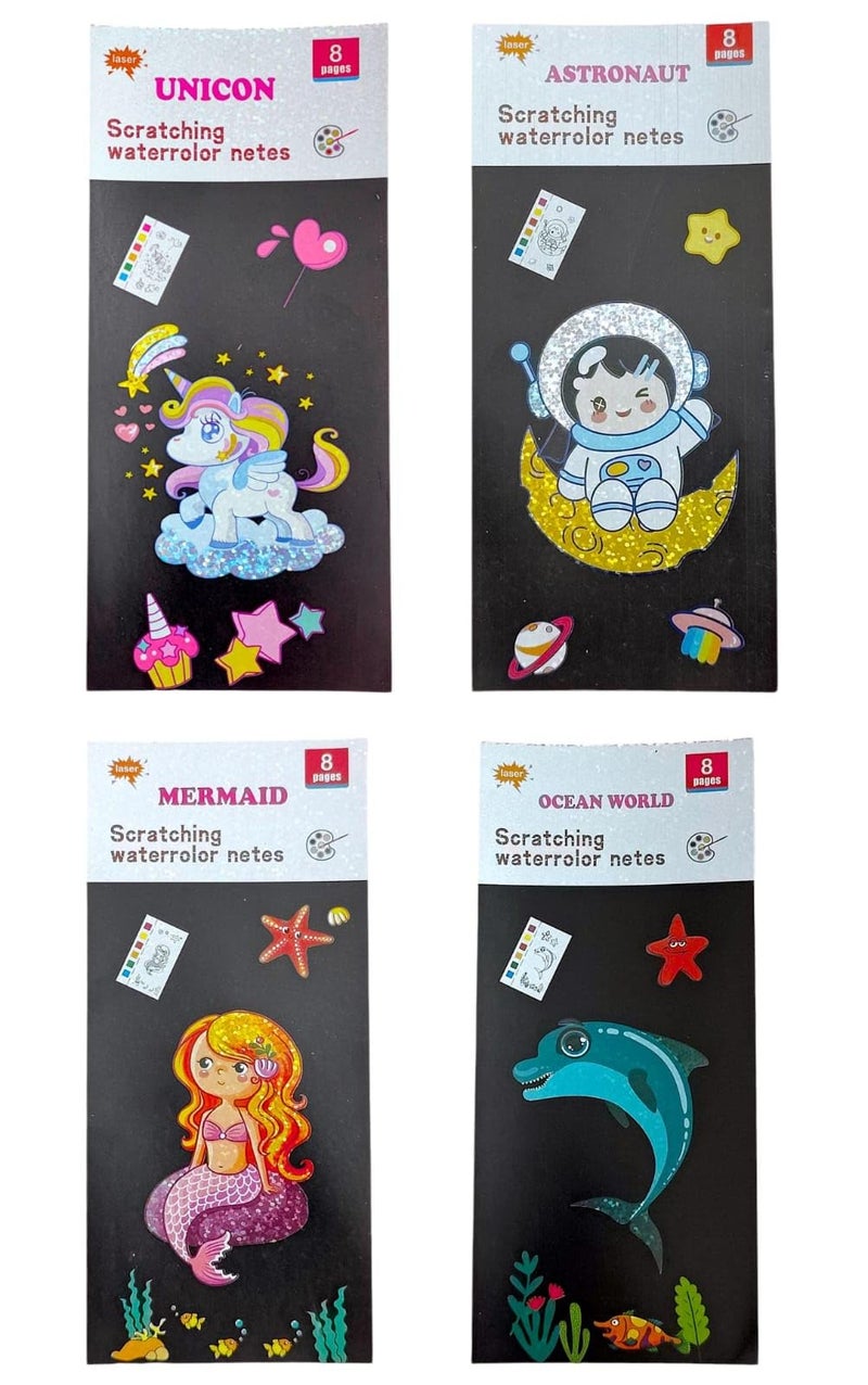 Tera13 TERA 13 Color Magic Book for Kids, Activity Books for Children, DIY Return Gifts for Kids Birthday, Return Gift Pocket Painting Books for Kids Birthday, Scratch Book for Kids (Pack of 8) - Image 3