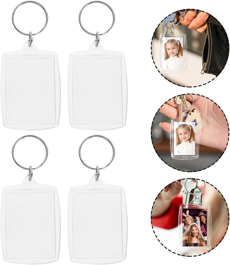 Clear Acrylic Photo Key Rings Picture Key Chain 40 Pcs Photo Keychains With A Simple, Transparent Design, Perfect For Sports And Other Activities. - Image 5