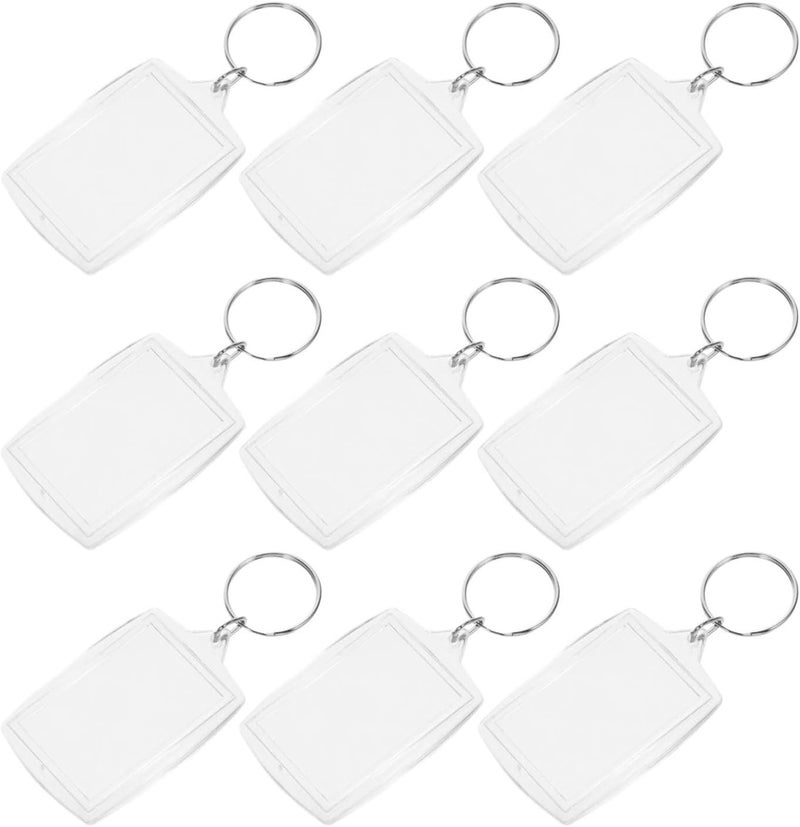 Clear Acrylic Photo Key Rings Picture Key Chain 40 Pcs Photo Keychains With A Simple, Transparent Design, Perfect For Sports And Other Activities. - Image 1