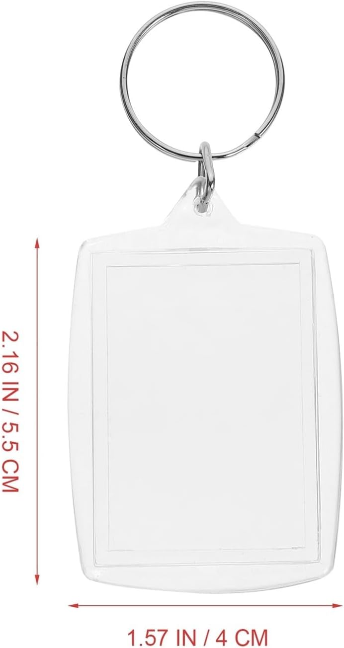 Clear Acrylic Photo Key Rings Picture Key Chain 40 Pcs Photo Keychains With A Simple, Transparent Design, Perfect For Sports And Other Activities. - Image 3