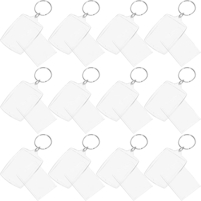 Clear Acrylic Photo Key Rings Picture Key Chain 40 Pcs Photo Keychains With A Simple, Transparent Design, Perfect For Sports And Other Activities. - Image 4