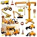 Morofme 21pcs Construction Cake Toppers Vehicles Cake Decorations Truck Excavator Tower Crane Cupcake Topper Bulldozer Backhoe Traffic Road Sign Cake Decor Construction Theme Birthday Party Supplies - Image 3