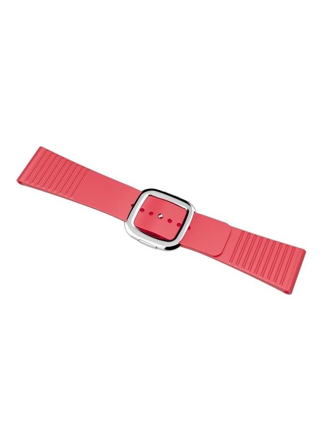 NIBEMINENT Modern Style Silicone Replacement Strap Watchband For Apple Watch Series 7/6/5/4/3/2/1/SE 41/40/38mm Red - Image 2