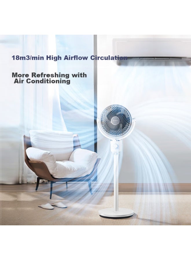 Airmate Air Circulation Fan, High Airflow, Oscillating Electric Fan, Home Desktop Floor Fan, Upgraded Heightened Ventilation, Quiet Operation, Gentle Breeze, Small Fan Fa18-x115 - Image 4