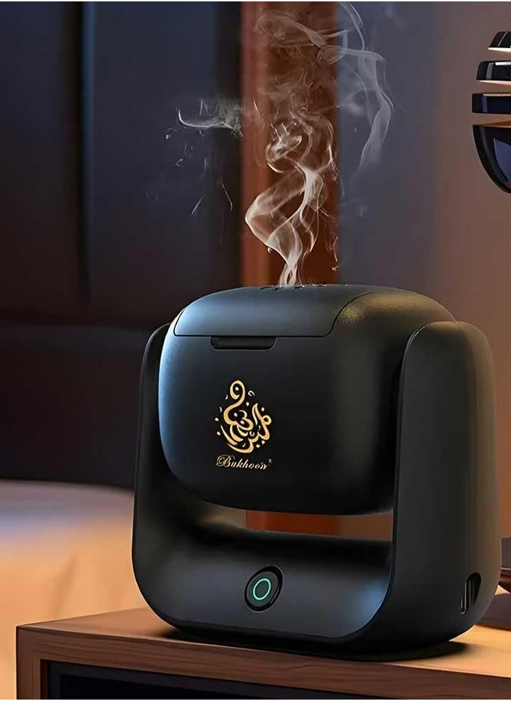 Smart Rotatable Bakhoor Incense Burner – 700°C Fast Heating, Rechargeable, Compact Cube Design with Auto Shutoff & Type-C Charging