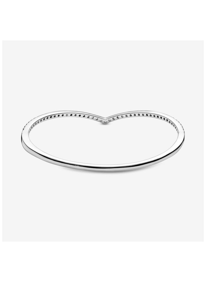 Wishbone silver bangle with clear cubic zirconia, Size 19 - pzsku/ZC3B4472577EF0150D710Z/45/1741313435/1229c73f-7461-4c0b-8bc8-ed3b6c2e9e7c