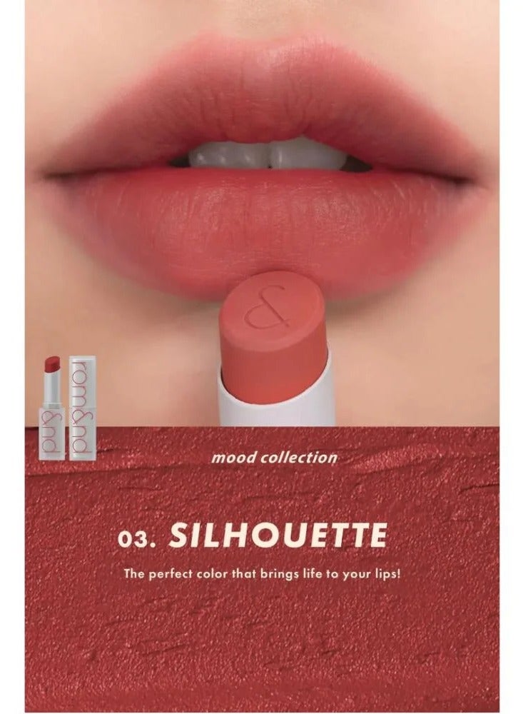 rom&nd Zero Matte Lipstick 03 SILHOUETTE - Image 2