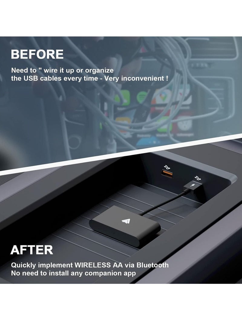 Generic - Wireless Android Auto Adapter - USB Wireless Android Auto Dongle, Compatible with Android Phones and Car Factory Wired AA to Wireless Adapter - Image 1