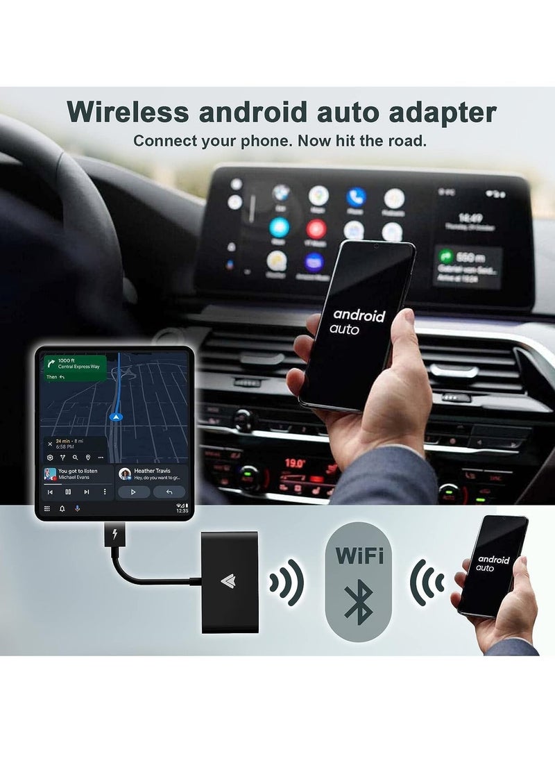 Generic - Wireless Android Auto Adapter - USB Wireless Android Auto Dongle, Compatible with Android Phones and Car Factory Wired AA to Wireless Adapter - Image 1