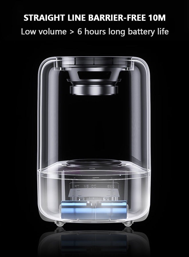 جولدن روز مكبر صوت بلوتوث مع ضوء ليلي بمصباح LED، مكبر صوت لاسلكي متغير اللون هدية لتزيين غرفة النوم/هدايا الفتيات المراهقات - Image 5